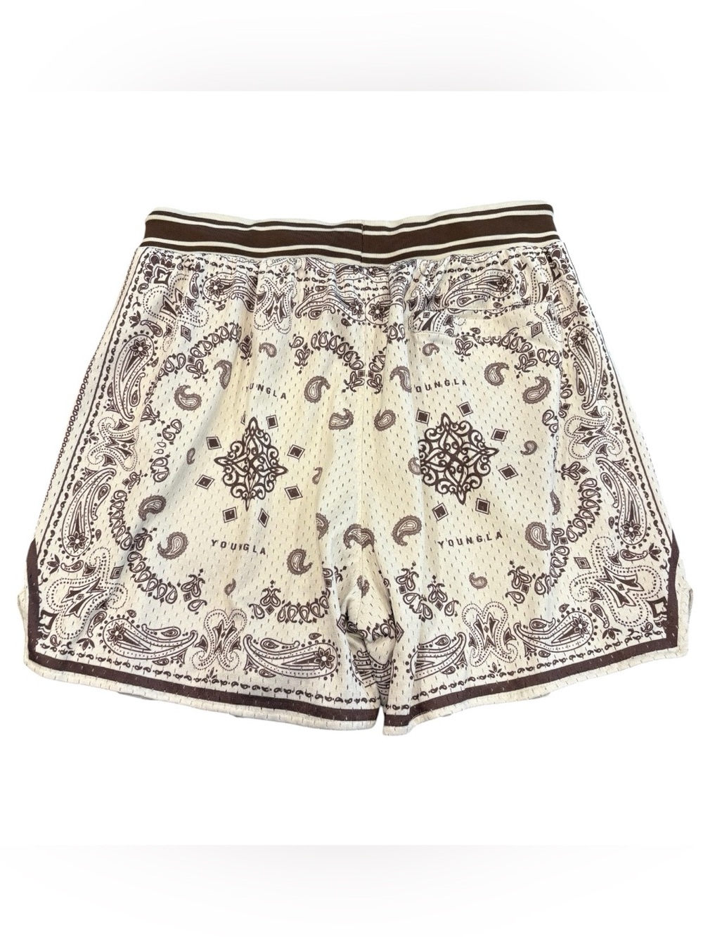 YoungLA Mesh Basketball Shorts Medium Bandana Paisley - Picture 2 of 6